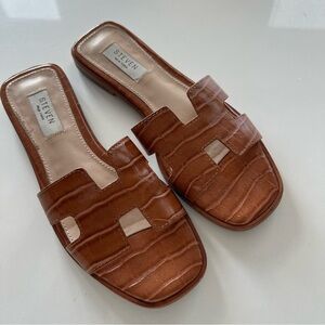 Steven by Steve Madden Croc-Embossed Mules